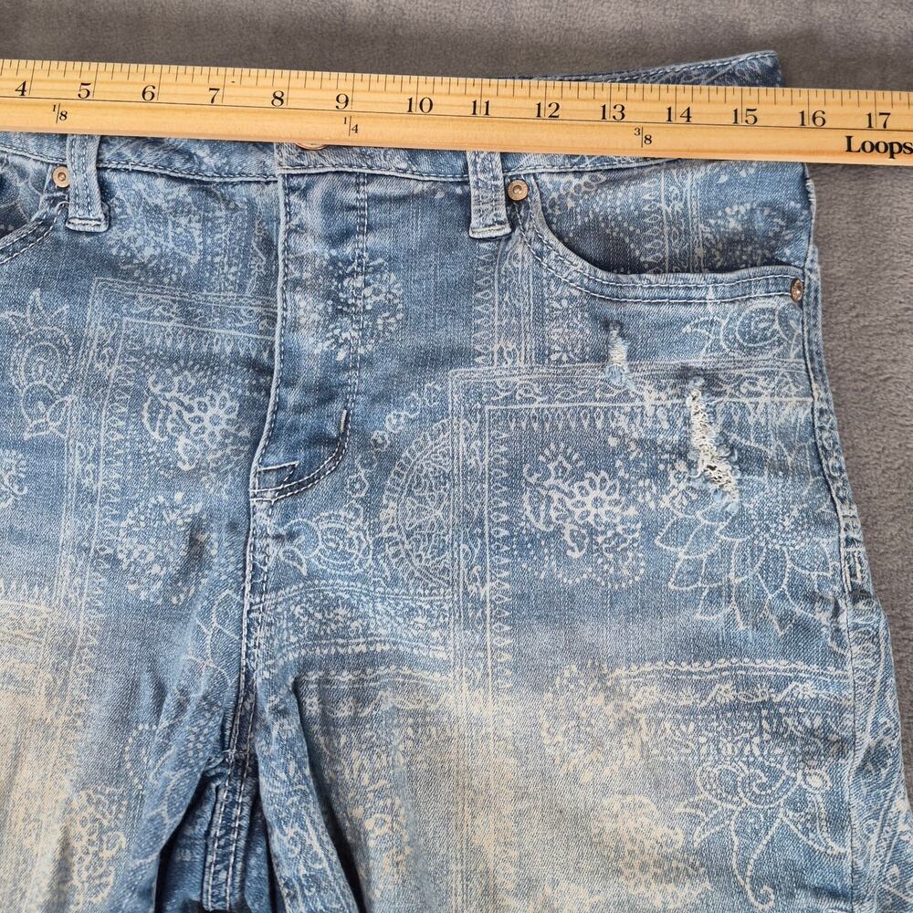 Seven Womens Blue Distressed Denim Shorts Size 10 Casual Summer - Picture 4 of 7